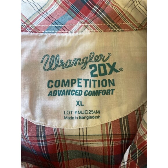 Wrangler 20X Competition Advanced Comfort Pearl Snap Shirt Men’s XL Flip Cuff - Picture 8 of 11